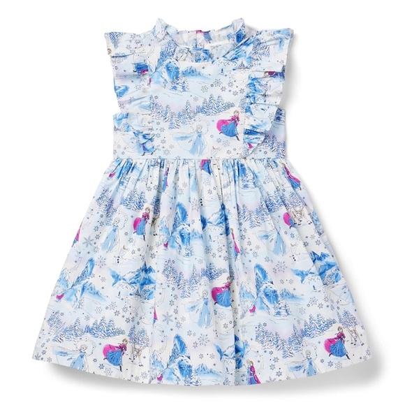 Janie & Jack Disney Frozen Toile Dress 2t - Picture 1 of 9